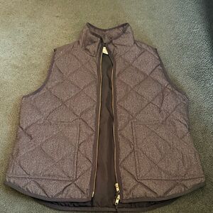 J. Crew Charcoal Quilted Vest